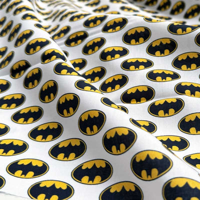 Fast digital bomuld med Batman logo - KreStoffer