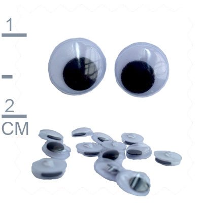 Øjne til dukker & dyr, 8 mm - KreStoffer