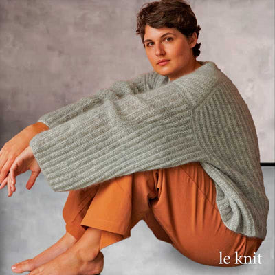 Strikkekit, Charlie Blouse fra Le Knit i Tynd Silk Mohair (Inkl. gratis opskrift) - KreStoffer