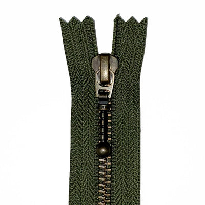 YKK kuglelynlås 20-35 cm, grøn - KreStoffer