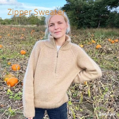 Zipper Sweater fra PetiteKnit (Opskrift i fysisk papirudgave) - KreStoffer