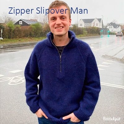 Zipper Sweater Man fra PetiteKnit (Opskrift i fysisk papirudgave) - KreStoffer