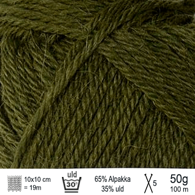 Alpakka uld garn fra Sandnes Garn farve Mosegrøn