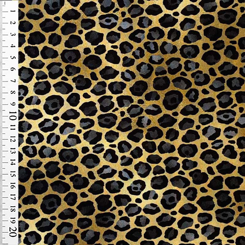 Bambus jersey med dyreprint, leopard II - KreStoffer