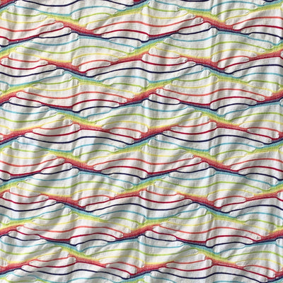 Crepet jersey med regnbue farver - KreStoffer