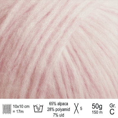 Drops Air garn Farve Lys rosa mix - KreStoffer