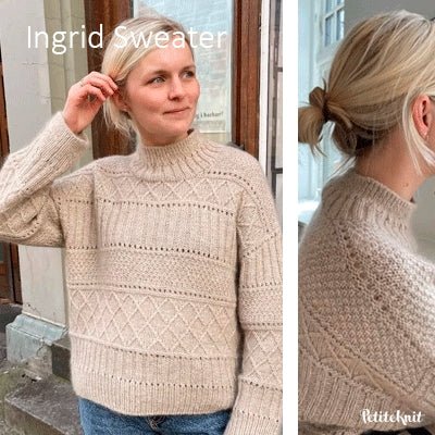 Ingrid Sweater fra PetiteKnit (Opskrift i fysisk papirudgave) - KreStoffer