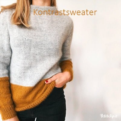 Kontrastsweater fra PetiteKnit (Opskrift i fysisk papirudgave) - KreStoffer