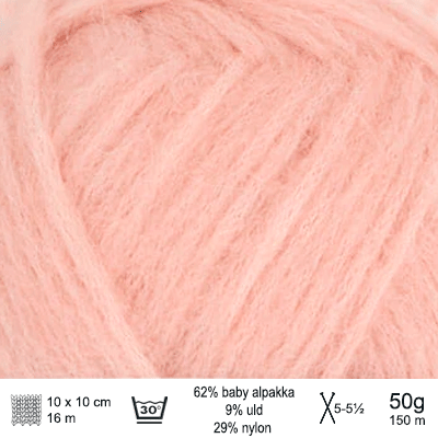 KOS garn fra Sandnes Garn farve Pudder rosa KOS3511 - KreStoffer