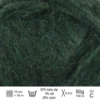 KOS garn fra Sandnes Garn farve Grønmeleret KOS7270 - KreStoffer