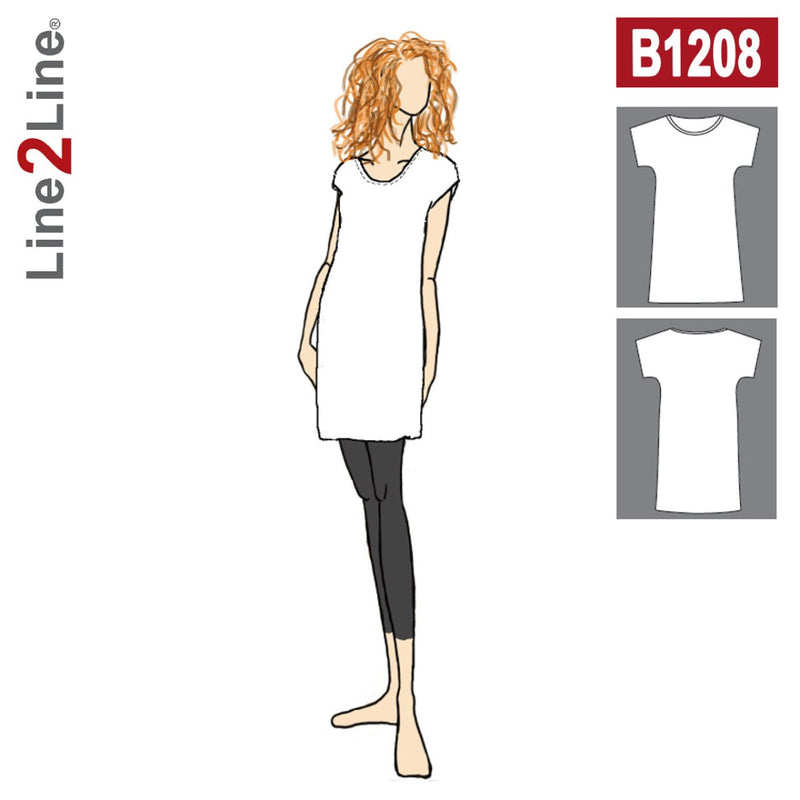 Line2Line B1208 Oversize tunika - KreStoffer