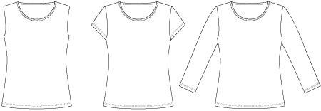 Line2Line B1220 Basis T-shirt, PLUS - KreStoffer