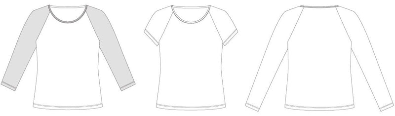 Line2Line B1230 Raglan t-shirt - PLUS - KreStoffer