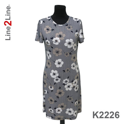 Line2Line K2226 Maxi kjole med vingeærme - KreStoffer