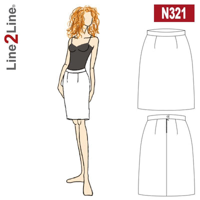 Line2Line N321 Klassisk nederdel - KreStoffer