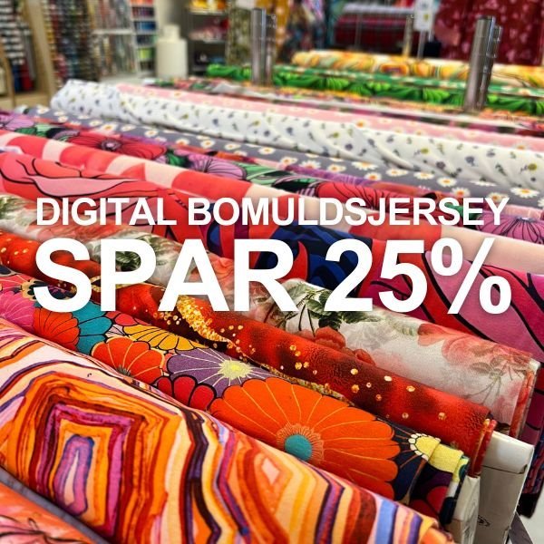 Metervarer - Digital bomuldsjersey