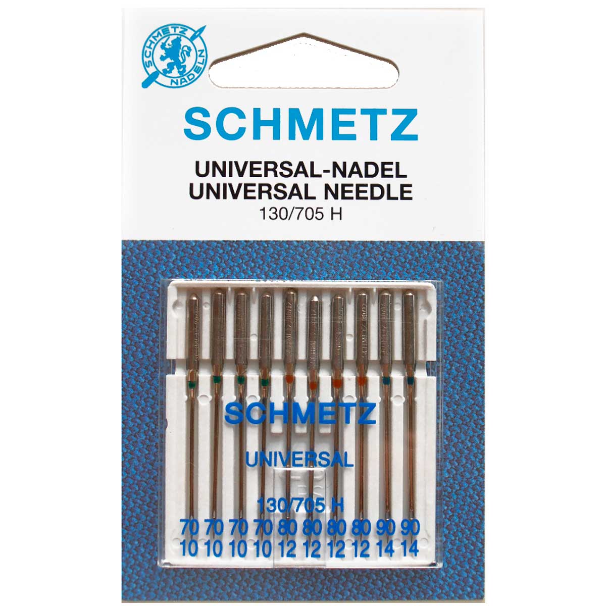 10 stk Schmetz universalnåle str. 70, 80 og 90