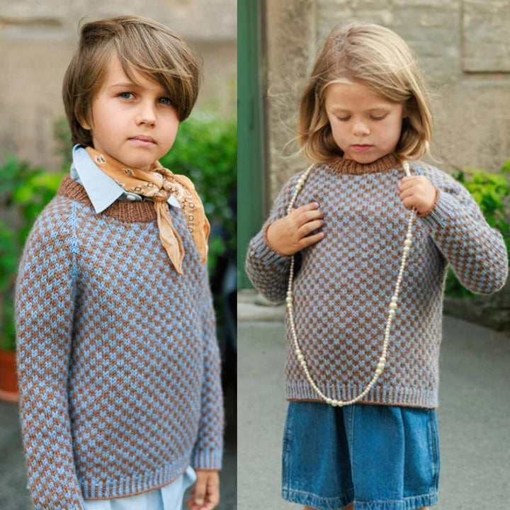 Strikkekit 2608-3 Eilif Junior Sweater i Alpakka uld