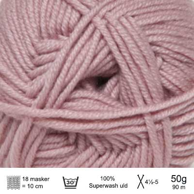 Extrafine merino 90 garn fra Hjertegarn Baby lyserød
