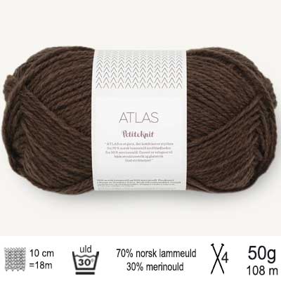 Strikkekit Hannah Sweater O-Neck fra PetiteKnit i Atlas garn