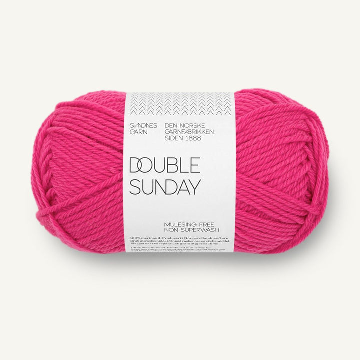 Double Sunday garn fra Sandnes Garn Hot pink