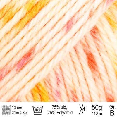 Drops Fiesta garn farve 17 Solskin print