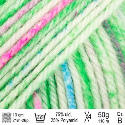 Drops Fiesta garn farve 18 Vandmelon print