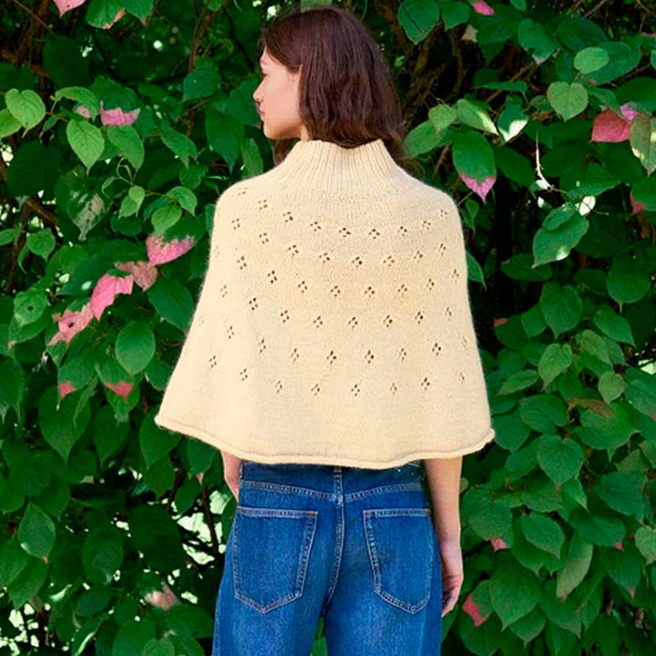 Strikkekit Elodie Poncho i Double Sunday &amp; Tynd Silk Mohair