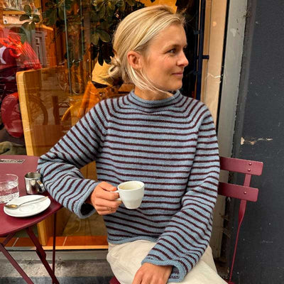 Strikkekit Frankie Sweater fra PetiteKnit i Peer Gynt