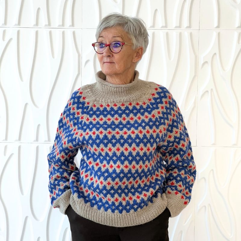 Strikkekit Inge Sweater fra Le knit i Peer Gynt