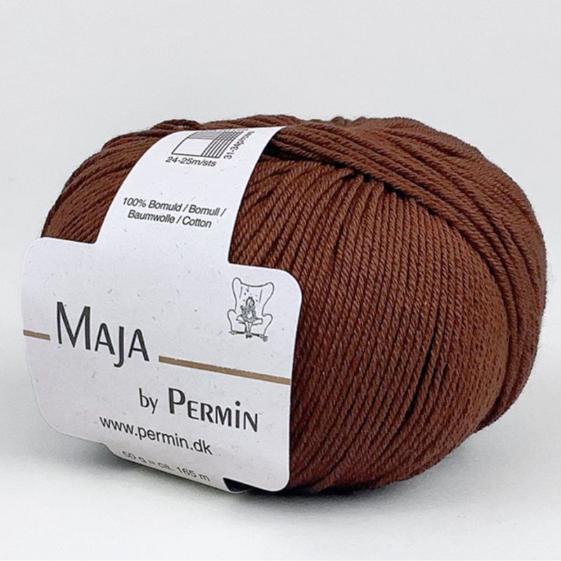 Maja garn fra Permin farve 66 Nutshell brun