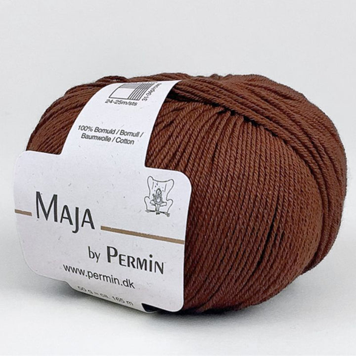 Maja garn fra Permin farve 66 Nutshell brun