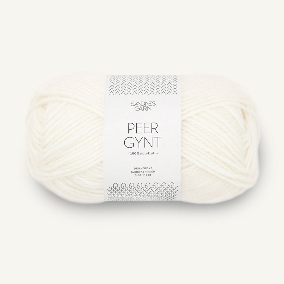 Peer Gynt garn fra Sandnes Garn Hvid
