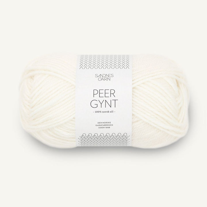 Peer Gynt garn fra Sandnes Garn Hvid