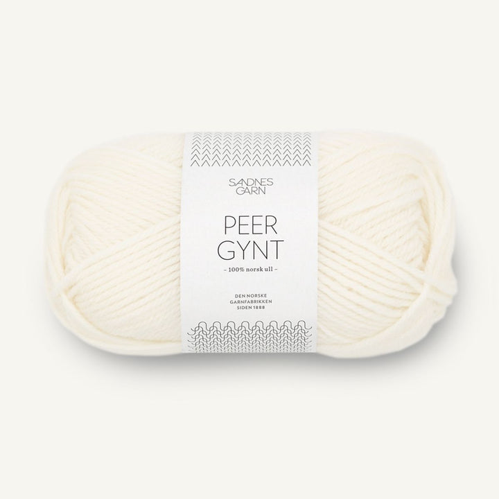 Peer Gynt garn fra Sandnes Garn Naturhvid