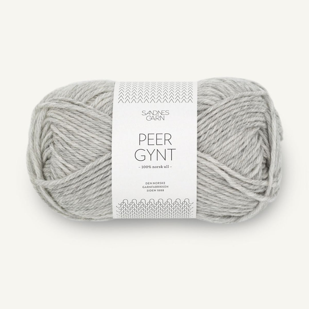 Peer Gynt garn fra Sandnes Garn Lys gråmeleret