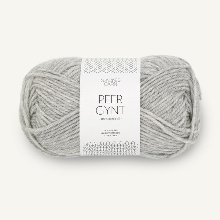 Peer Gynt garn fra Sandnes Garn Lys gråmeleret