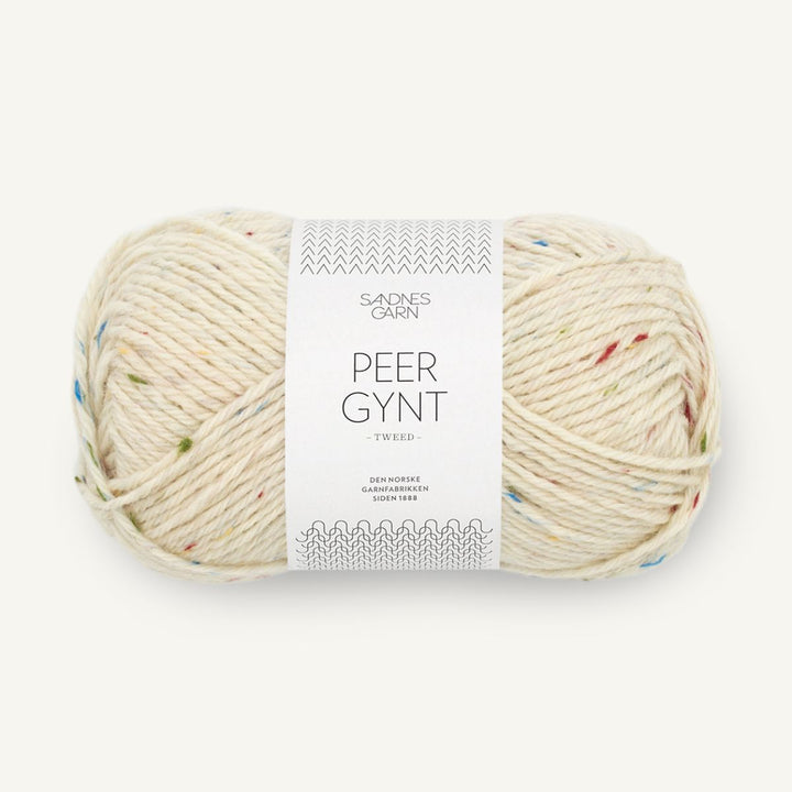 Peer Gynt garn fra Sandnes Garn Natur med tutti frutti tweed