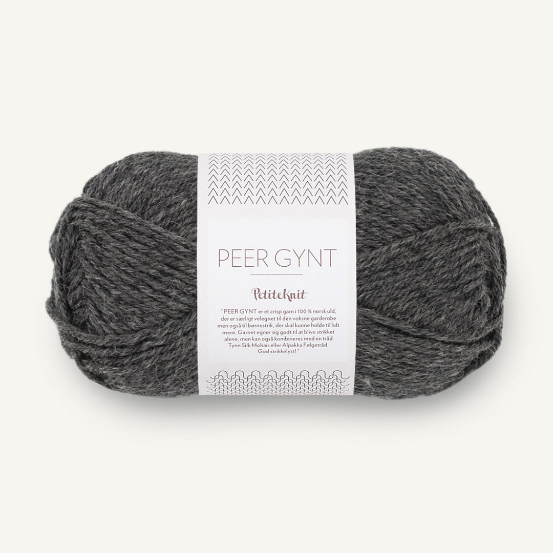 Peer Gynt garn fra Sandnes Garn Charcoal melange - PetiteKnit