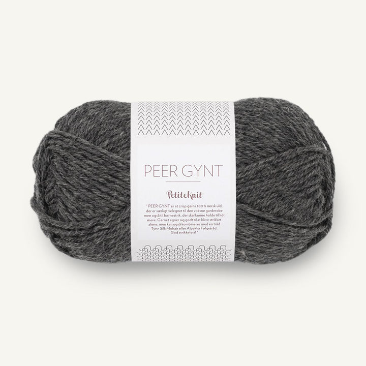 Peer Gynt garn fra Sandnes Garn Charcoal melange - PetiteKnit