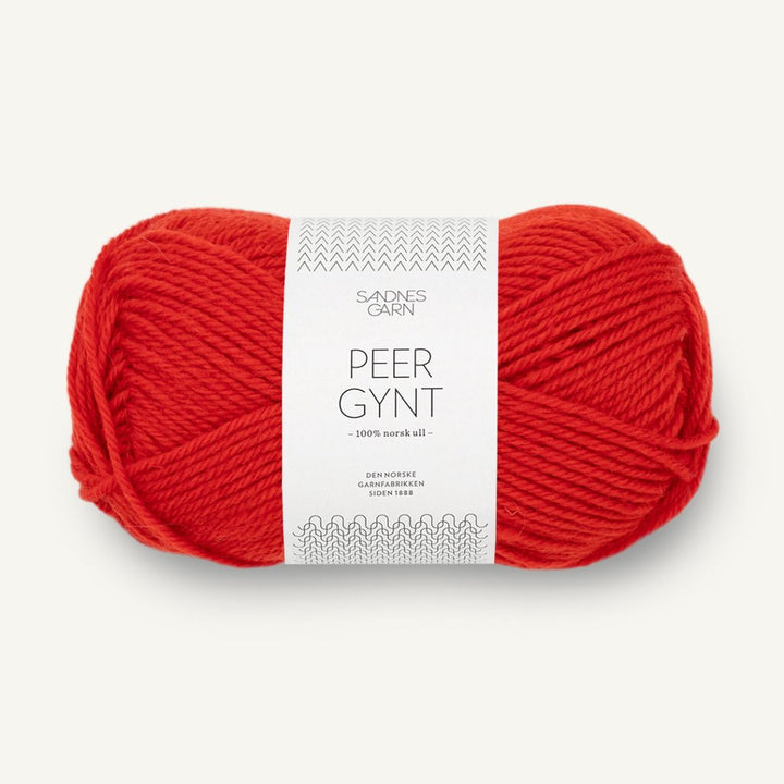 Peer Gynt garn fra Sandnes Garn Scarlet red