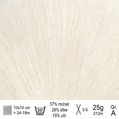 Tynd Silk Mohair garn fra Sandnes Garn Natur