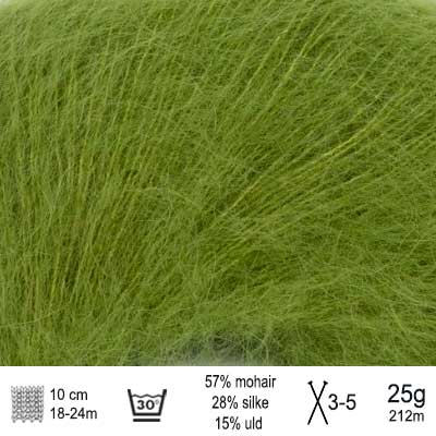 Tynd Silk Mohair garn fra Sandnes Garn farve 9564 Matcha
