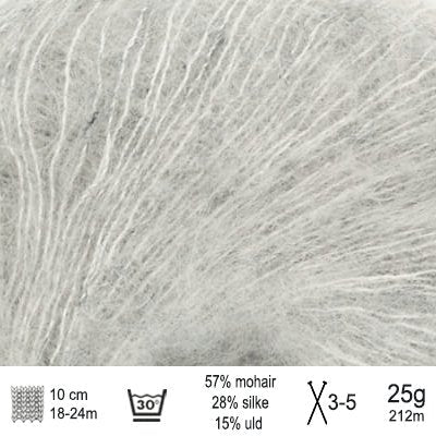 Tynd Silk Mohair garn fra Sandnes Garn graa