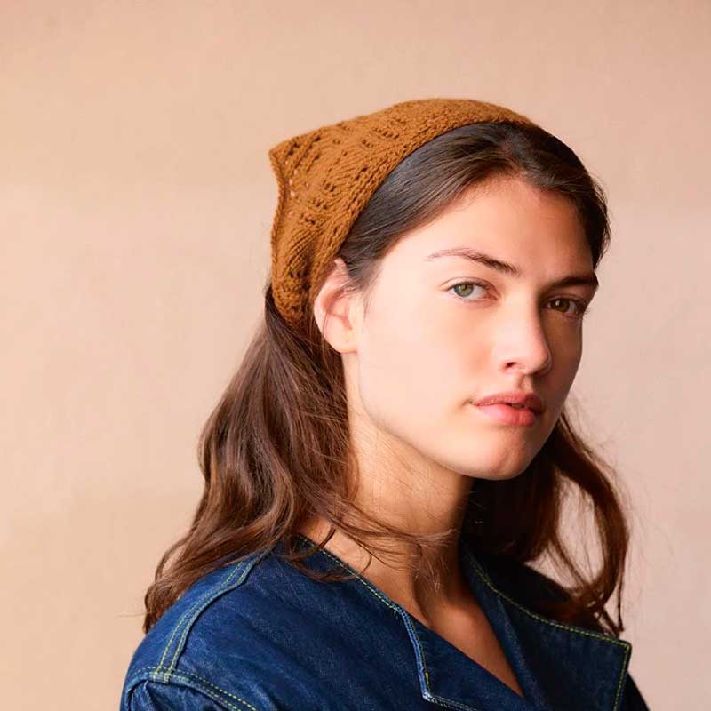 Strikkekit 2508-4 Agnes Head Scarf i Cashmere garn fra Sandnes