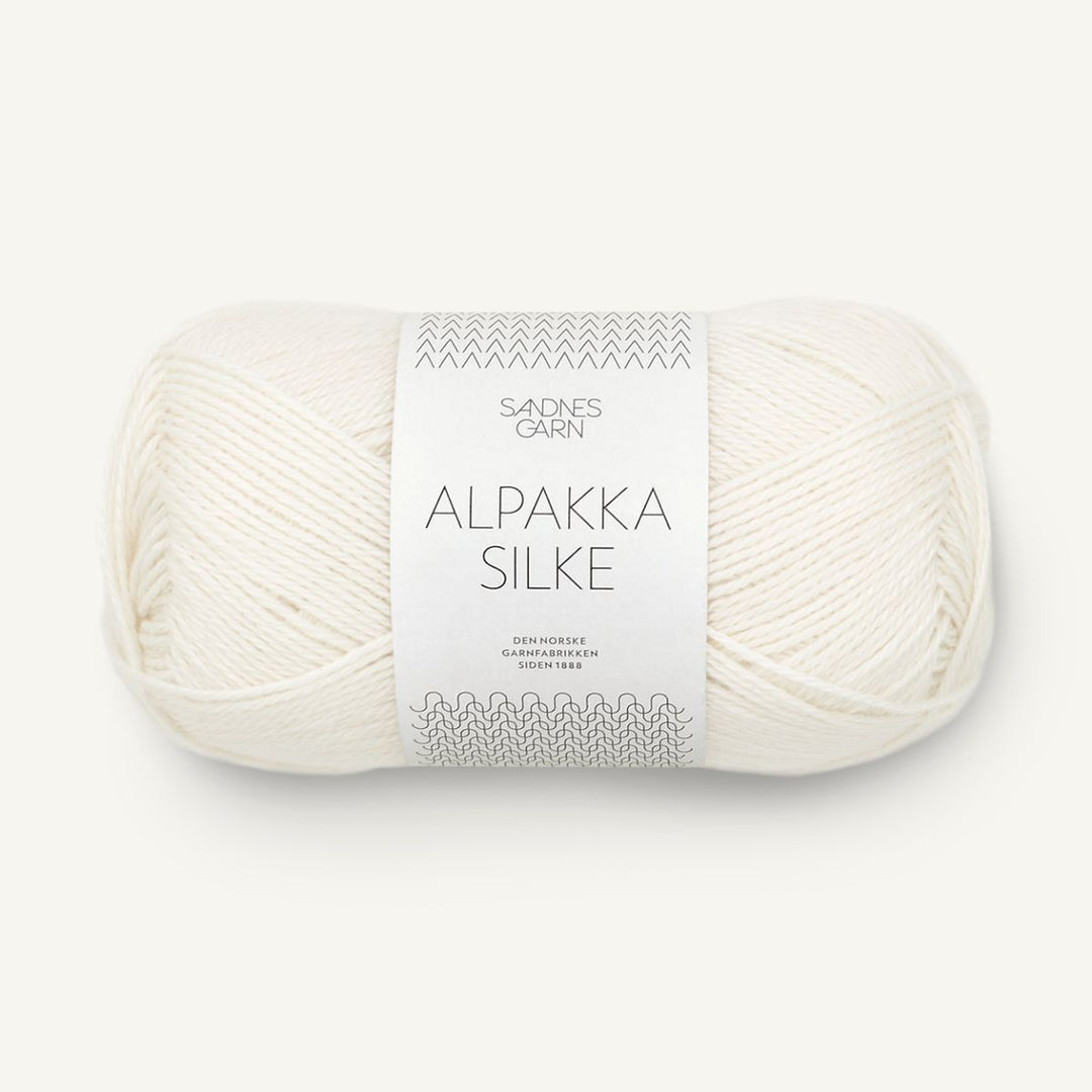 Alpakka Silk garn fra Sandnes Garn Hvid