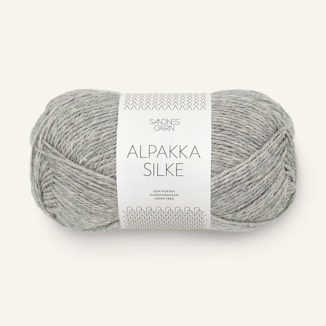 Alpakka Silk garn fra Sandnes Garn Lys gråmeleret
