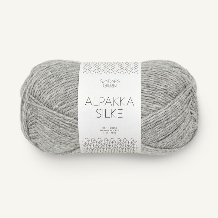 Alpakka Silk garn fra Sandnes Garn Lys gråmeleret