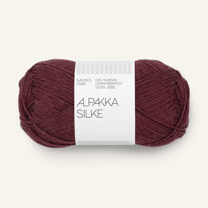 Alpakka Silk garn fra Sandnes Garn Dyb burgunder