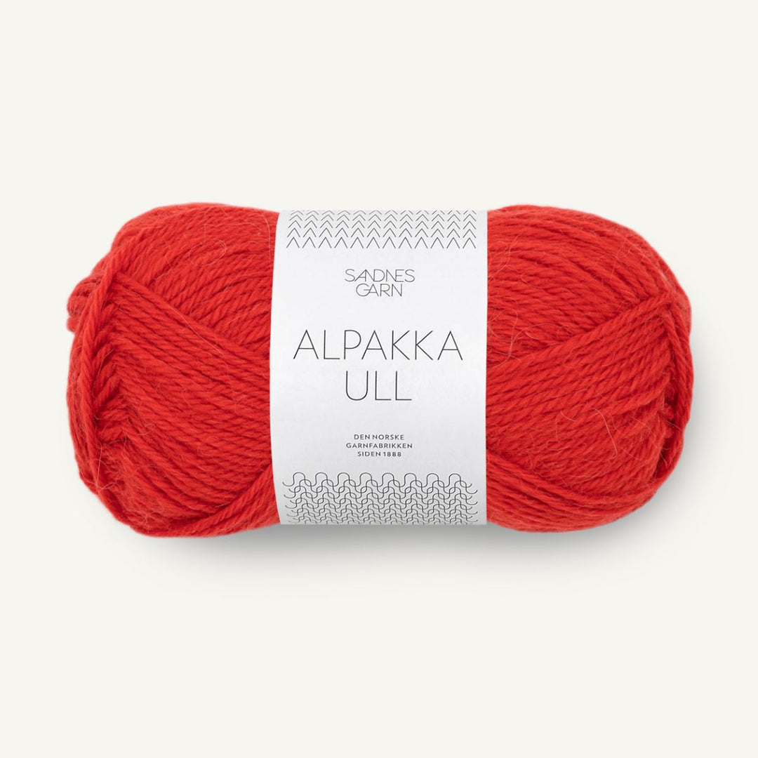 Alpakka uld garn fra Sandnes Garn Scarlet red